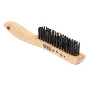 70505 Carbon Steel Wire Brush with Wood Handle - Essential Tool for Restoration